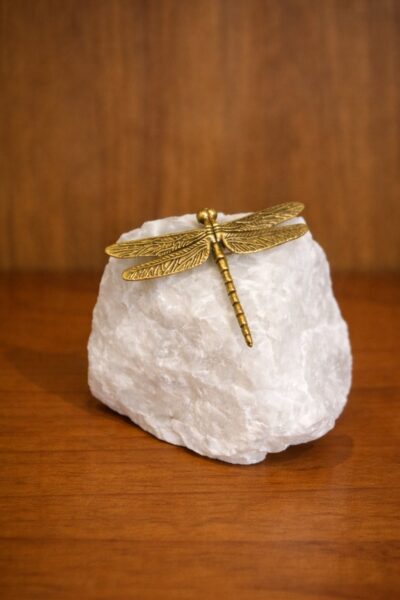 LIBELULA BRANCA - ESCULTURA